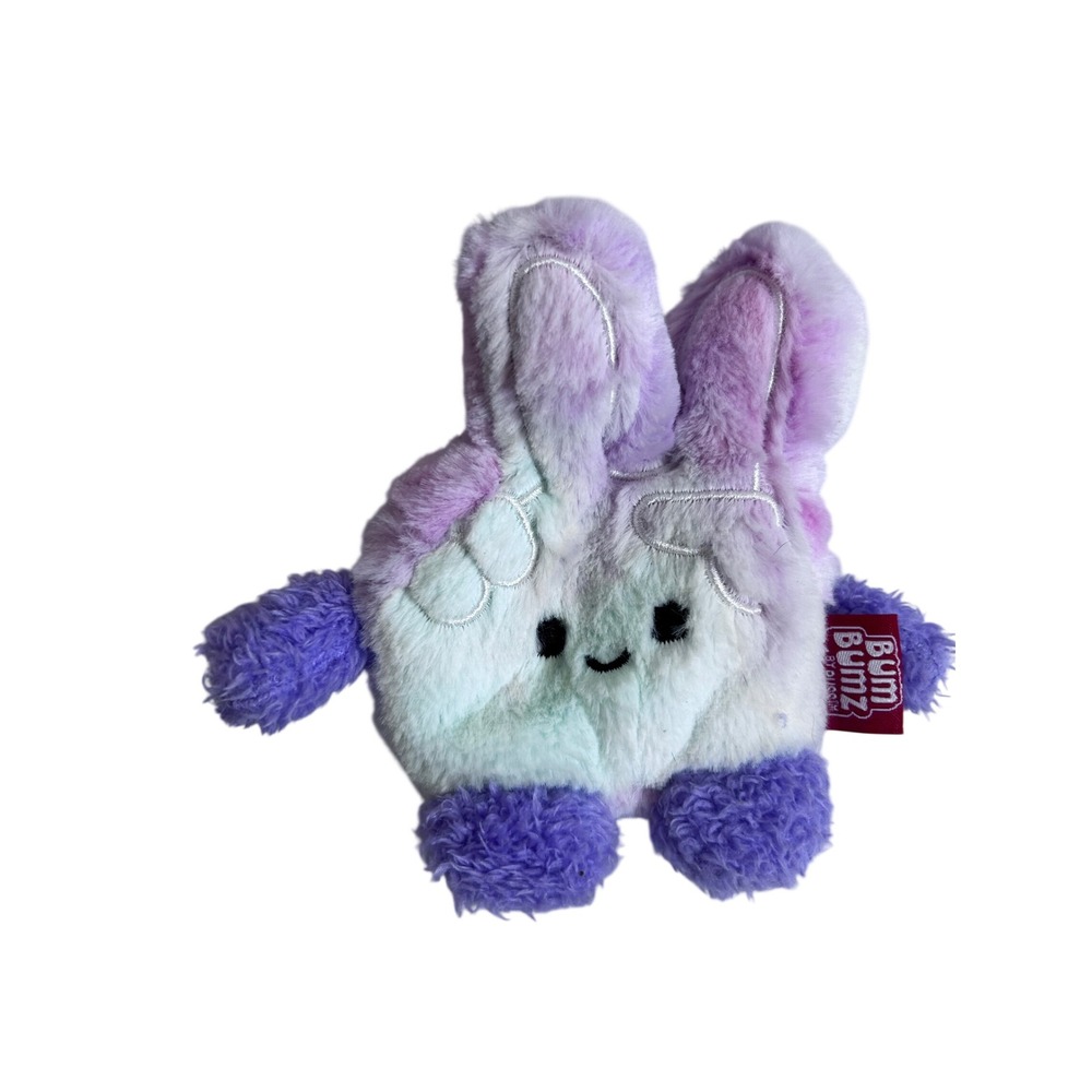 BumBumz Peace Sign Plush 4.5 inch Purple Tie Dye Bean Bag Toy Kids